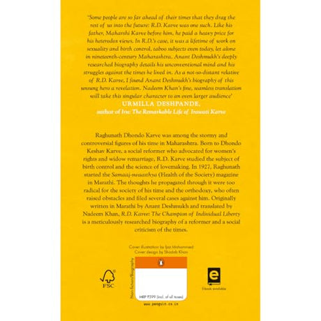 R.D. Karve: The Champion of Individual Liberty - Retail Maharaj