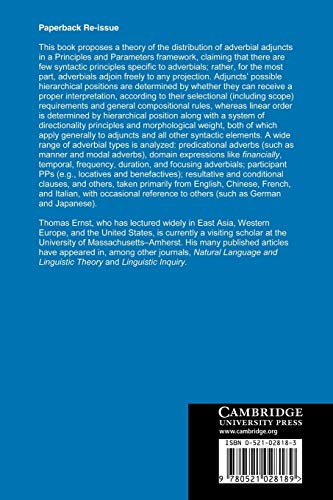 The Syntax of Adjuncts: 96 (Cambridge Studies in Linguistics) - Retail Maharaj