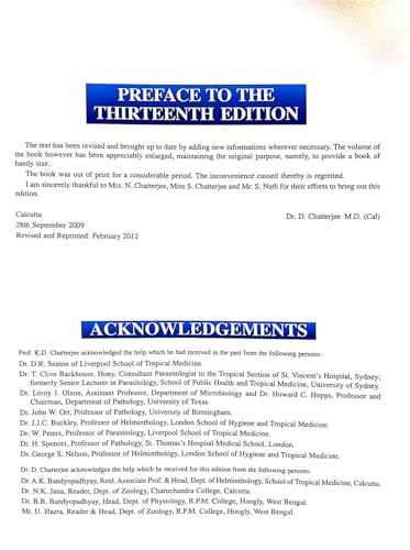 Parasitology Protozoology And Helminthology 13Ed (Hb 2025)