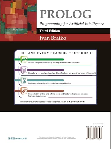 PROLOG: PROGRAMMING FOR ARTIFICIAL INTELLIGENCE, 3RD EDITION [Paperback] BRATKO - Retail Maharaj