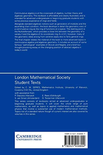 Undergraduate Commutative Algebra: 29 (London Mathematical Society Student Texts, 29)