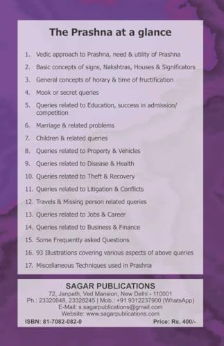 Prashna: A Vedic Approach (Original Book) by Raj Kumar Lt. Col. (Retd.) – Paperback (English Version)