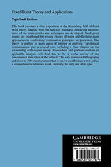 Fixed Point Theory and Applications: 141 (Cambridge Tracts in Mathematics)