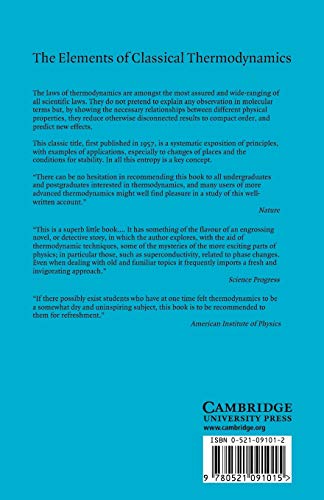 Elements of Classical Thermodynamics: For Advanced Students of Physics