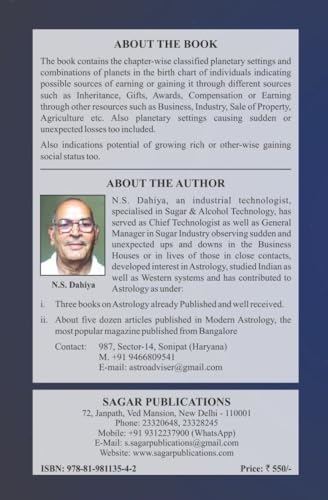 Your Earning Resources & Potential for Prosperity (An Astrological Assessment) The Original Book By N.S. Dahiya English (Version) - Retail Maharaj
