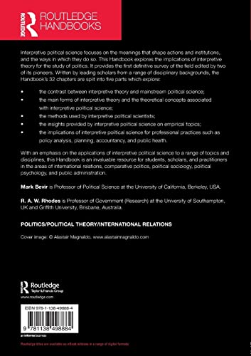 Routledge Handbook of Interpretive Political Science (Routledge Handbooks) - Retail Maharaj