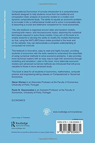 Computational Economics: A concise introduction (Routledge Advanced Texts in Economics and Finance) - Retail Maharaj