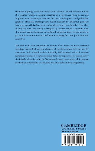 Harmonic Mappings in the Plane: 156 (Cambridge Tracts in Mathematics)