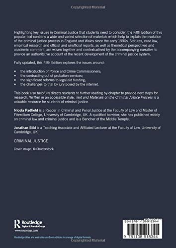 Text and Materials on the Criminal Justice Process - Retail Maharaj