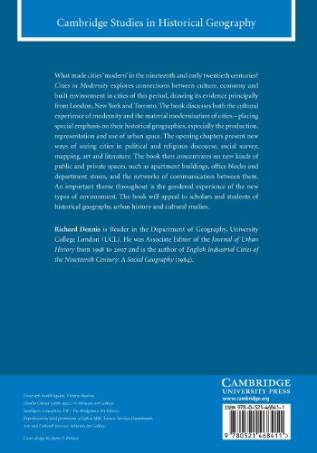 Cities in Modernity: Representations and Productions of Metropolitan Spaces, 1840-1930