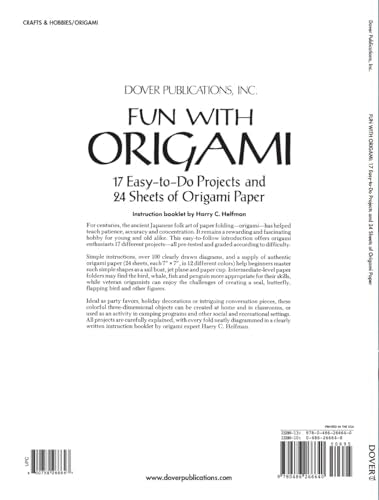 Fun with Origami: 17 Easy-to-Do Projects and 24 Sheets of Origami Paper. (Dover Origami Papercraft)
