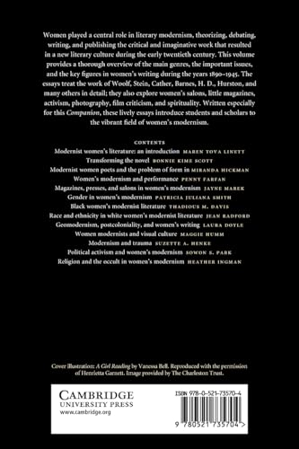 The Cambridge Companion to Modernist Women Writers (Cambridge Companions to Literature)