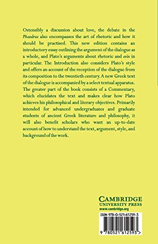 Plato: Phaedrus (Cambridge Greek and Latin Classics)