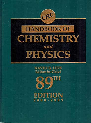 CRC Handbook of Chemistry and Physics, 89th Edition - Retail Maharaj