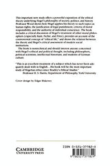 Hegel's Ethical Thought