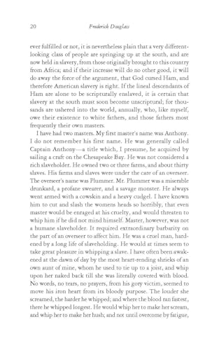 Narrative Of The Life Of Frederick Douglass: With Selected S