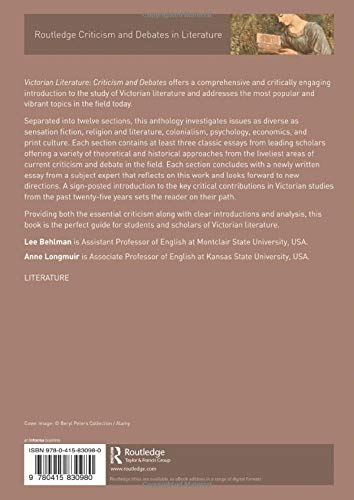 Victorian Literature: Criticism and Debates (Routledge Criticism and Debates in Literature)