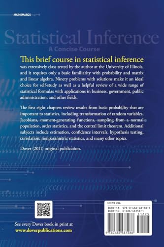 Statistical Inference a Concise Course (Dover Books on Mathematics)