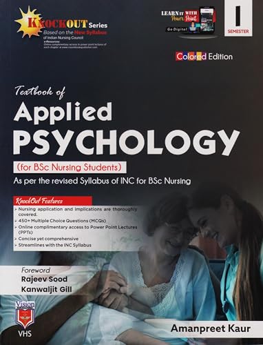 Textbook Of Applied Psychology For BSc Nursing Students Semester-I Colored Edition - Retail Maharaj
