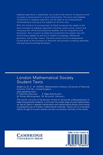 Undergraduate Algebraic Geometry: 12 (London Mathematical Society Students Texts, 12)
