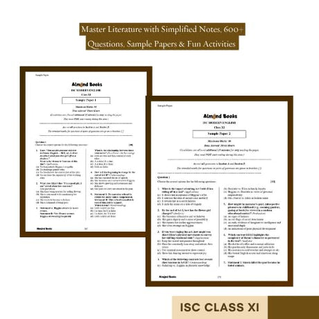 Almond Books ISC Class 11 Modern English Perspectives & Reflections Workbook with Answers | Explanations, MCQs, Logical Reasoning, Essay Type Questions, Classroom Activities | FULLY SOLVED WORKBOOK as per ISC syllabus | New 2025-2027 Edition - Retail Maharaj