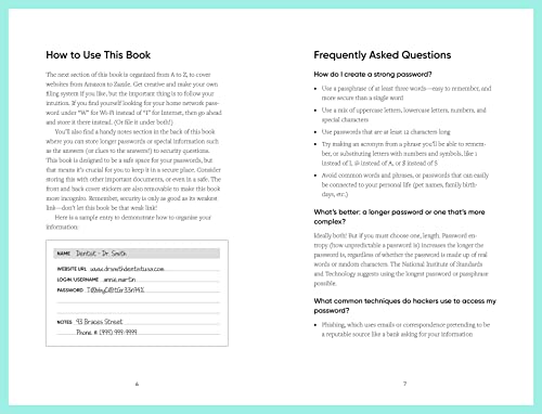 A-Z Password Book: Individual Letter Tabs to Quickly Access Login Information
