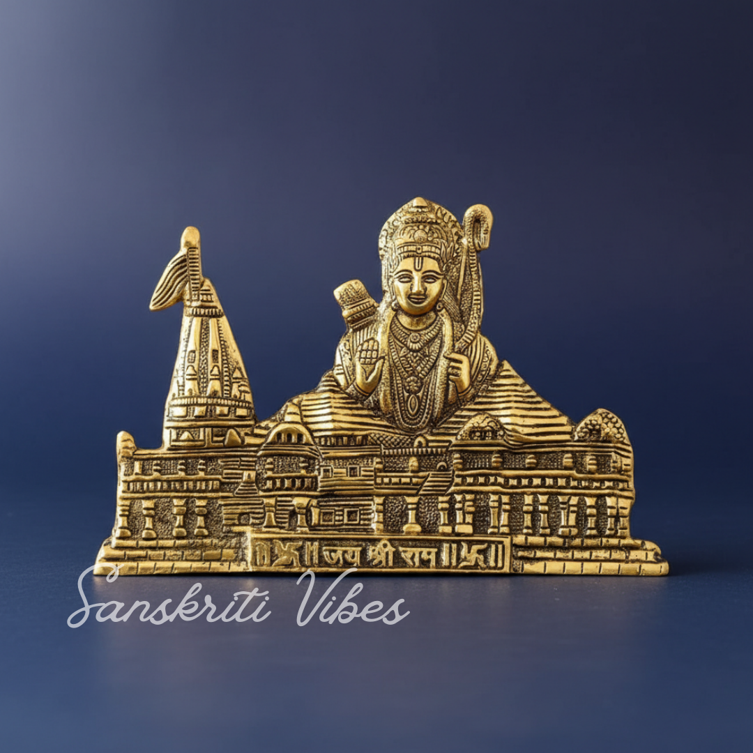 Metal Prabu Shree Ram Ayodhya Mandir Divine Showpiece Replica of Lord ...