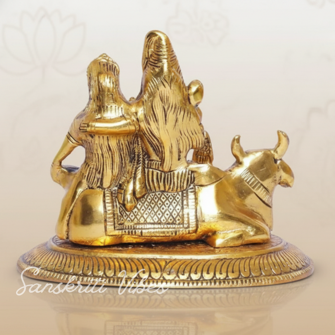 Shiva Parivar Idol Metal Statue Lord Shiva Family Murti for Home Mandir Puja Vastu Prosperity Decor Handcrafted