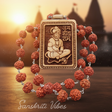 Hanuman Ji Locket with Natural 5 Mukhi Rudraksha Mala for Men and Women Spiritual Protection Necklace for Puja Meditation and Daily Wear - Retail Maharaj