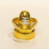 Metal Shivling Small Shivlingam Idol for Puja Mandir Temple Vastu Home Decor Gift Spiritual Showpiece Height 3.5 cm