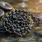 108+1 Beads Krishna Sphatik Mala Krishna Shaligram Mala in Silver Wire for Men and Women Spiritual Healing and Meditation