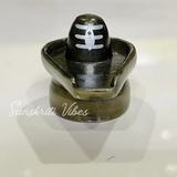 Metal Shivling Small Shivlingam Statue for Puja Mandir Temple Home Decor Vastu Spiritual Showpiece Gift Item Height 3.5 cm