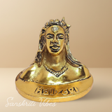 Adiyogi Shiva Metal Statue Murti for Car Dashboard Desk Mandir Meditation Spiritual Home Decor Showpiece