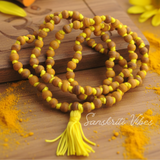 Haldi Mala Baglamukhi Mala – 108+1 Turmeric (Haldi) Beads, 7mm - Retail Maharaj