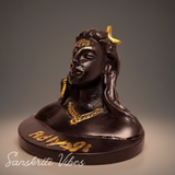 Adiyogi Shiva Metal Statue Murti for Car Dashboard Desk Mandir Meditation Puja Vastu Home Decor Showpiece