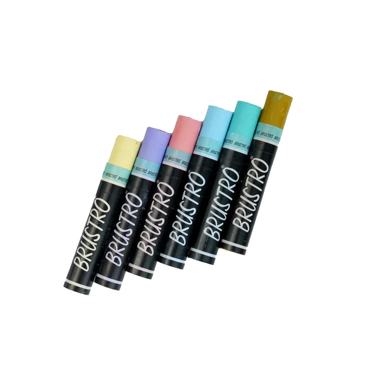 Brustro Artist Oil Pastels Set of 24 Soft Pastel Tones - Retail Maharaj