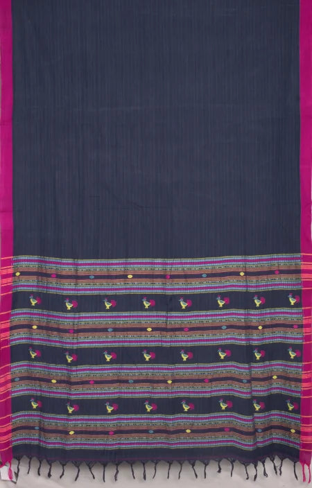 Dokhna Cotton Saree – Blue