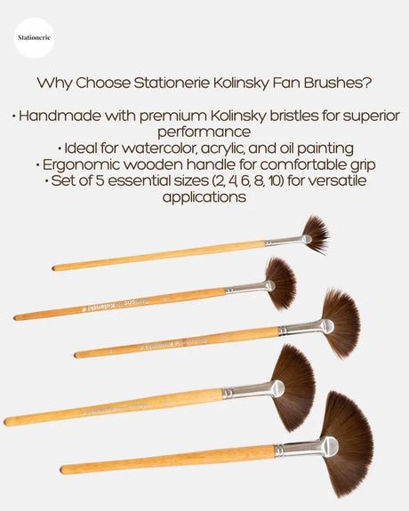 Retail Maharaj Fan Brush No. 5 Kolinsky Synthetic - Retail Maharaj