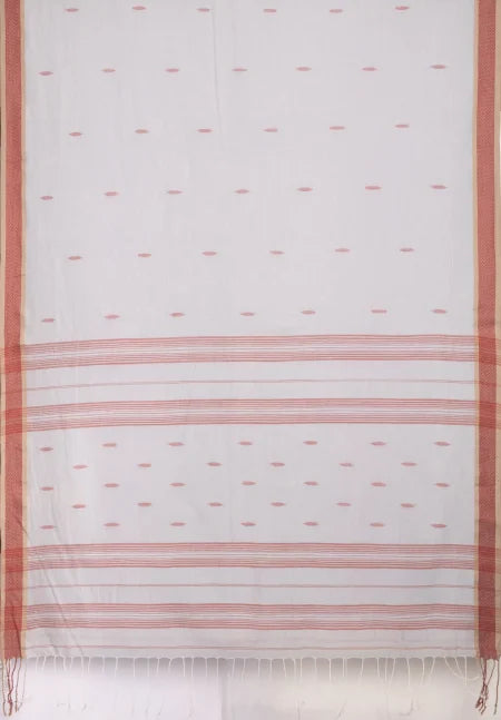 Santipuri Cotton Saree – Dove Grey