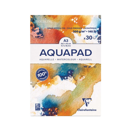 Clairefontaine Goldline Aquapad Cold Pressed Watercolour Block 300 GSM Artist Paper - Retail Maharaj