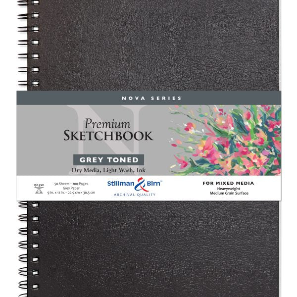 Stillman Birn Grey Nova Series Medium Grain Sketchbook Open Stock