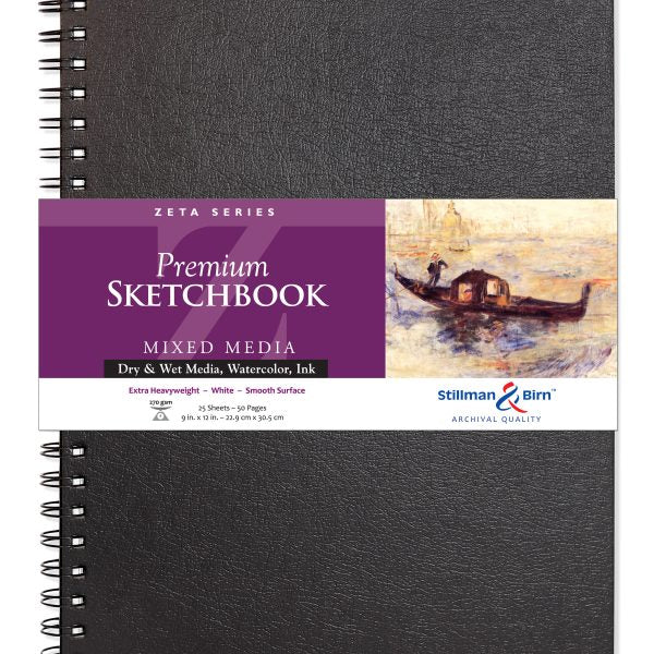 Stillman Birn Zeta Series Extra Heavyweight Smooth Paper Sketchbook Open Stock