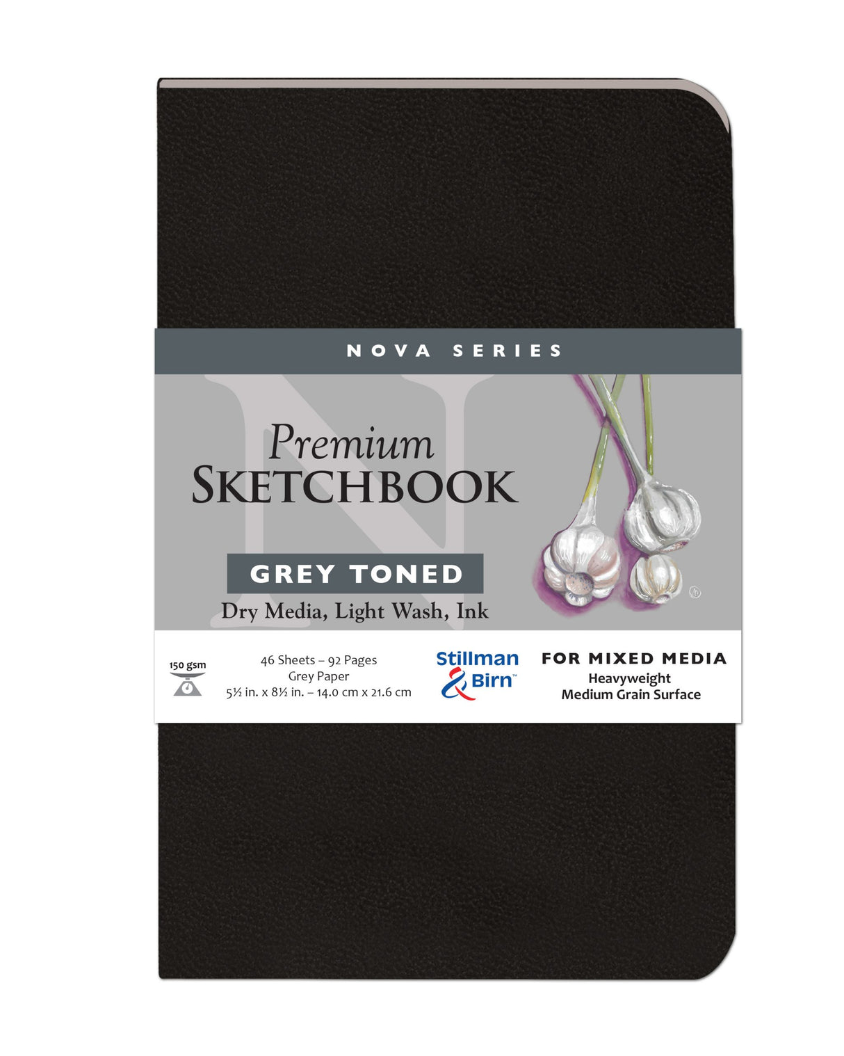 Stillman Birn Grey Nova Series Medium Grain Sketchbook Open Stock