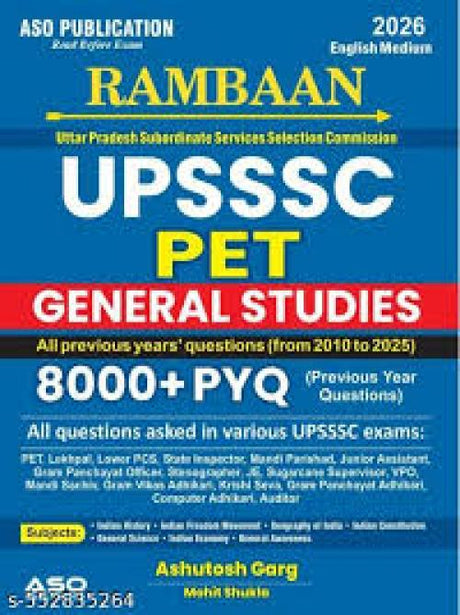 RAMBAAN UPSSSC PET GENERAL STUDIES 8000+ PYQ ( ENGLISH MEDIUM ) - Retail Maharaj