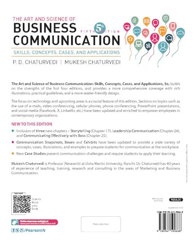 The Art and Science of Business communication: Skills, Concepts, Cases, and Applications, 5th Edition by Pearson | Includes -Storytelling , Leadership Communication and Communicating Effectively with Boss | - Retail Maharaj