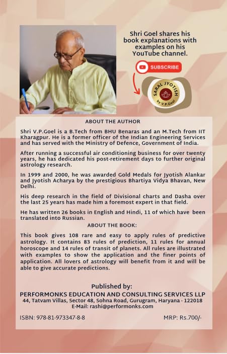 Saral Jyotish (2024 Edition) (Part 5) [English] By V.P.Goel - Retail Maharaj