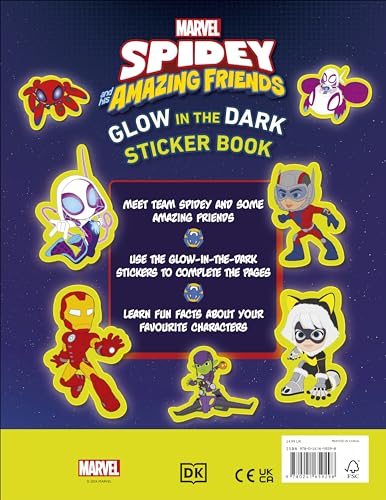 Marvel Spidey and His Amazing Friends Glow in the Dark Sticker Book: With More Than 100 Stickers