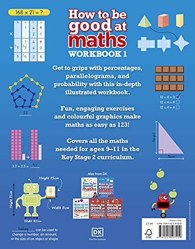 How to be Good at Maths Workbook 2, Ages 9-11 (Key Stage 2): The Simplest-Ever Visual Workbook - Retail Maharaj