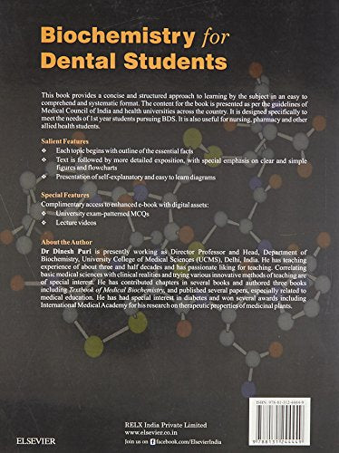 Biochemistry for Dental Students (Complimentary e-book with digital resources), 1e - Retail Maharaj