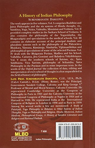 A History of Indian Philosophy: Principal Dualistic and Pluralistic Systems - Vol. 3